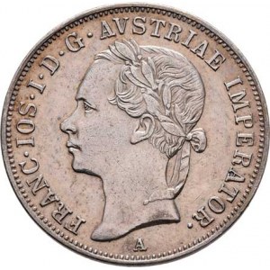 Konvenční měna, údobí let 1848 - 1857, 20 Krejcar 1852 A - hlava zleva, 6.673g, nep.hr.,