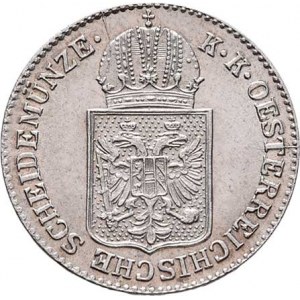 Konvenční měna, údobí let 1848 - 1857, 6 Krejcar 1849 A, 1.878g, dr.vady razidla, nep.hr.,