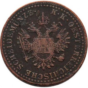 Konvenční měna, údobí let 1848 - 1857, 2 Krejcar 1851 G, 10.817g, dr.hr., nep.rysky, patina