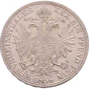 Rakouská a spolková měna, údobí let 1857 - 1892, Tolar spolkový 1858 A, 18.448g, nep.hr., nep.rysky