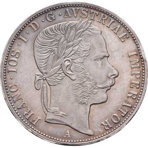 Rakouská a spolková měna, údobí let 1857 - 1892, 2 Zlatník 1869 A, 24.616g, hr., dr.rysky, krásná
