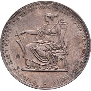 Rakouská a spolková měna, údobí let 1857 - 1892, 2 Zlatník 1879 - Stříbrná svatba, 24.722g, nep.hr.