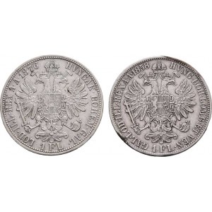 Rakouská a spolková měna, údobí let 1857 - 1892, Zlatník 1858 A, 1876, 12.205g, 12.249g, dr.hr.,