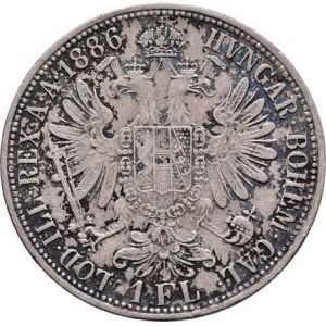 Rakouská a spolková měna, údobí let 1857 - 1892, Zlatník 1886, 12.311g, nep.hr., nep.rysky, skvrny,