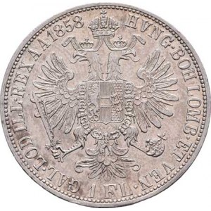 Rakouská a spolková měna, údobí let 1857 - 1892, Zlatník 1858 E, 12.323g, dr.hr., vlas.rysky R!