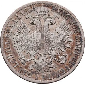 Rakouská a spolková měna, údobí let 1857 - 1892, Zlatník 1858 V, 12.103g, dr.hr., dr.rysky, patina