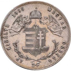 Rakouská a spolková měna, údobí let 1857 - 1892, Zlatník 1869 KB, 12.342g, nep.hr., nep.rysky, pěkn