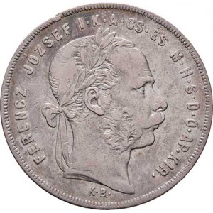 Rakouská a spolková měna, údobí let 1857 - 1892, Zlatník 1875 KB, 12.196g, hr., dr.rysky, patina R!