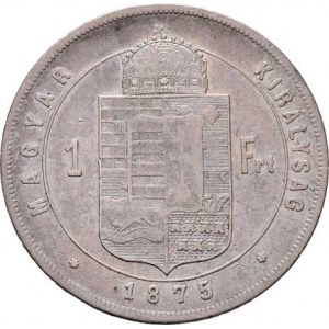 Rakouská a spolková měna, údobí let 1857 - 1892, Zlatník 1875 KB, 12.196g, hr., dr.rysky, patina R!