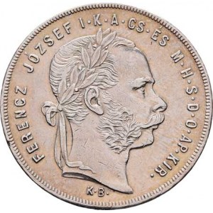 Rakouská a spolková měna, údobí let 1857 - 1892, Zlatník 1875 KB, 12.350g, dr.hr., dr.rysky R!