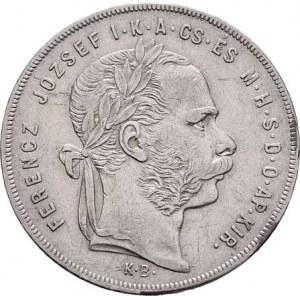 Rakouská a spolková měna, údobí let 1857 - 1892, Zlatník 1878 KB, 12.300g, dr.hr., dr.rysky, dr.škr
