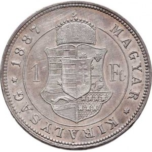 Rakouská a spolková měna, údobí let 1857 - 1892, Zlatník 1887 KB, 12.295g, dr.hr., vl.škr., rysky,