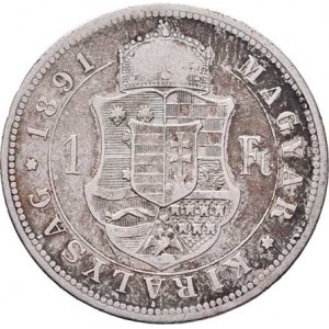 Rakouská a spolková měna, údobí let 1857 - 1892, Zlatník 1891 KB - se znakem Rijeky, 12.132g, dr.hr