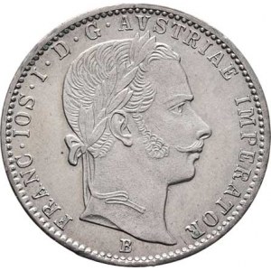 Rakouská a spolková měna, údobí let 1857 - 1892, 1/4 Zlatník 1859 B, 5.335g, dr.hr., nep.rysky,