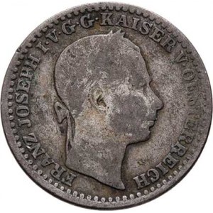 Rakouská a spolková měna, údobí let 1857 - 1892, 10 Krejcar 1858 V, 1.902g, dr.hr., dr.rysky,
