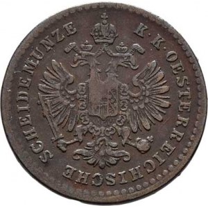 Rakouská a spolková měna, údobí let 1857 - 1892, 5/10 Krejcaru 1858 V, 1.410g, dr.hr., pěkná patina