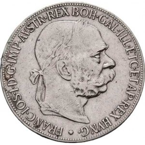 Korunová měna, údobí let 1892 - 1918, 5 Koruna 1907, 24.015g, hr., dr.rysky, patina