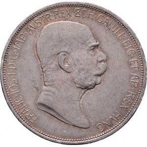 Korunová měna, údobí let 1892 - 1918, 5 Koruna 1908 - jubilejní, 23.943g, nep.hr., vl.škr.,
