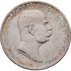 Korunová měna, údobí let 1892 - 1918, 5 Koruna 1909 - Marschall, 23.968g, dr.hr., dr.rysky,