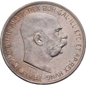 Korunová měna, údobí let 1892 - 1918, 5 Koruna 1909 - Schwartz, 23.988g, dr.hr., dr.rysky,