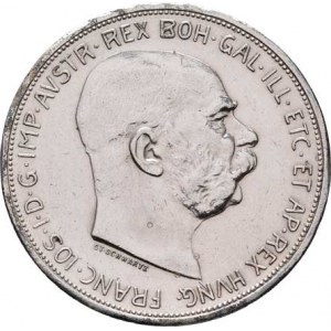 Korunová měna, údobí let 1892 - 1918, 5 Koruna 1909 - Schwartz, 24.024g, dr.hr., nep.rysky