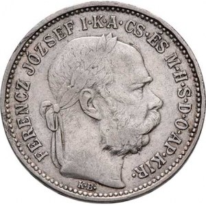 Korunová měna, údobí let 1892 - 1918, Koruna 1892 KB, 4.963g, dr.hr., dr.rysky, patina