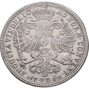 Augsburg, František I., 1745 - 1765, Tolar 1760 - císařský znak se znakem města v prsním