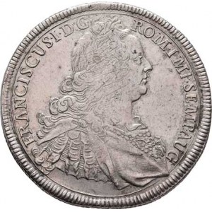 Augsburg, František I., 1745 - 1765, Tolar 1763 A - malý císařský znak, vročení na sloupu,