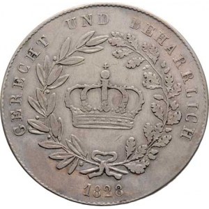 Bavorsko, Ludwig I., 1825 - 1848, Tolar konvenční 1828 - koruna ve věnci, KM.373 (pouze