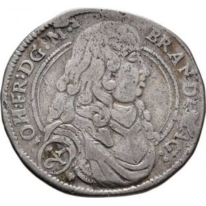Branibory - Ansbach, Johann Friedrich, 1667 - 1687, 1/6 Tolaru 1676, May.1025, KM.86, 4.769g, drobn