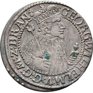 Branibory - Prusko, Georg Wilhelm, 1619 - 1640, 1/4 Tolar (16)24, Königsberg, KM.86.7, 6.703g, mírn