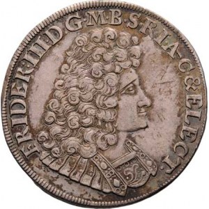 Branibory - Prusko, Friedrich III., 1688 - 1701, 2/3 Tolaru 1691 IC-S, Magdeburg-Seehie, KM.557,