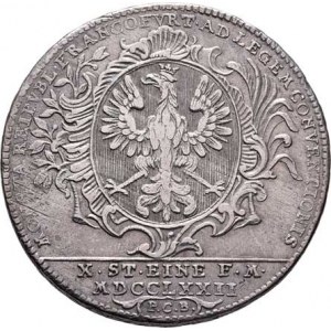 Frankfurt - město, Tolar 1772 PCB - s pohledem na město, KM.251,