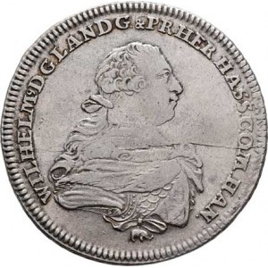 Hannau - Münzenberg, Wilhelm IX., 1760 - 1803, Tolar 1771 CLR - výtěžkový, KM.104, Dav.2288,