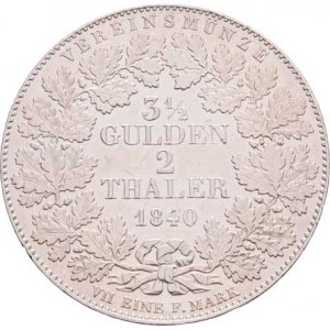 Oldenburg, Paul Friedrich August, 1829 - 1853, 2 Tolar spolkový 1840, KM.173 (Ag900, pouze