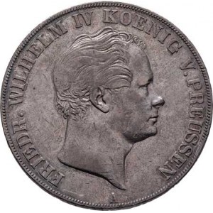 Prusko - král., Friedrich Wilhelm IV., 1840 - 1861, 2 Tolar spolkový 1841 A, KM.440.1 (Ag900), 36.9