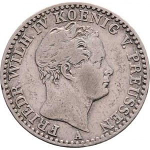 Prusko - král., Friedrich Wilhelm IV., 1840 - 1861, 1/6 Tolaru 1849 A, Berlín, KM.436.3 (Ag521), 5.
