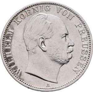 Prusko - král., Wilhelm I., 1861 - 1888, Tolar spolkový 1867 A, Berlín, KM.494 (Ag900),