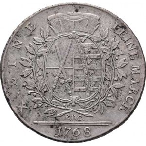 Sasko, Friedrich August III., 1763 - 1806, Tolar 1768 EDC, Drážďany, KM.983 (Ag833), 27.876g,