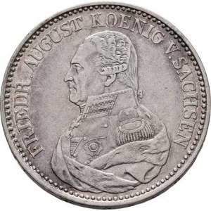 Sasko - království, Friedrich August I., 1806 - 1827, Tolar 1826 S, Drážďany, KM.1096 (Ag833), 27.8