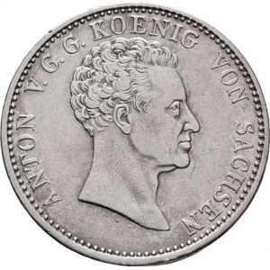 Sasko - království, Anton, 1827 - 1836, Tolar 1828 S, Drážďany, KM.1112 (Ag833), 27.881g,