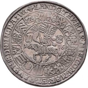 Sasko-Gotha-stará l., Johann Kazimir a Johann Ernst, Tolar 1616 WA, Saalfeld-Albrecht Wolf, Dav.742