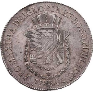 Württemberg, Ludwig Eugen, 1793 - 1795, Tolar 1794 FH-CH, Stuttgart, KM.453, Dav.2872,