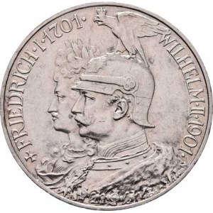 Prusko, Wilhelm II., 1888 - 1918, 5 Marka 1901 - 200 let království, Berlín, KM.526