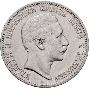Prusko, Wilhelm II., 1888 - 1918, 5 Marka 1902 A, Berlín, KM.523 (Ag900), 27.650g,