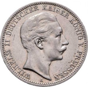 Prusko, Wilhelm II., 1888 - 1918, 3 Marka 1910 A, Berlín, KM.527 (Ag900), 16.638g,