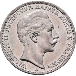 Prusko, Wilhelm II., 1888 - 1918, 3 Marka 1912 A, Berlín, KM.527 (Ag900), 16.603g,