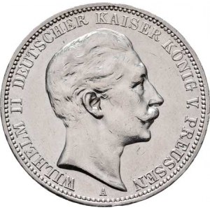 Prusko, Wilhelm II., 1888 - 1918, 3 Marka 1912 A, Berlín, KM.527 (Ag900), 16.657g,