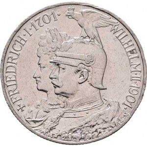 Prusko, Wilhelm II., 1888 - 1918, 2 Marka 1901 - 200 let království, Berlín, KM.525