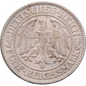 Německo - Výmarská republika, 1918 - 1933, 5 Marka 1931 A, KM.56 (Ag500), 24.791g, dr.stopa